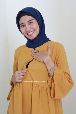 Niken Casual Long Blouse Hamil Menyusui Trendy Muslim - BLJ 462